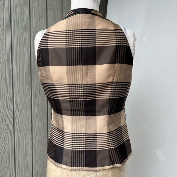 Bahari Evening Taupe & Black Sleeveless Button-Up Blouse – Size 8 - Picture 8 of 9